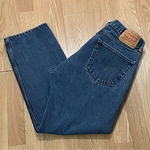 Levis 505 Men’s 34x30 (32x28) Straight Fit Jeans Medium Blue Denim Western